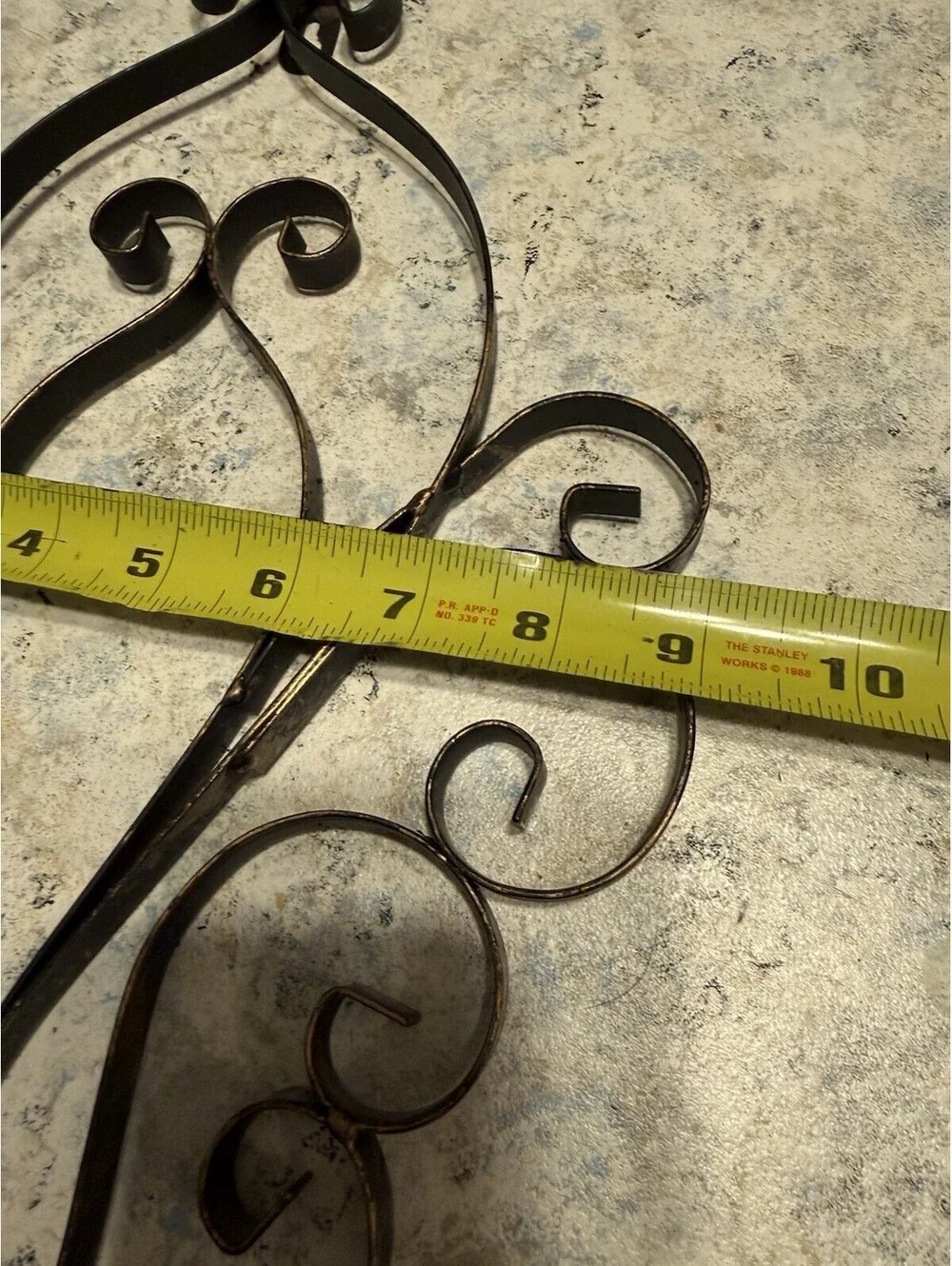 Set Of 2 Decorative Metal Candle Holder Wall Sconces, scroll design, MCM